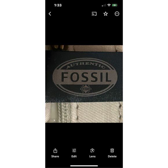 NWOT Fossil Preston Wristlet Wallet 7"x 4" Gold Metallic Leather Color-block - Picture 9 of 10